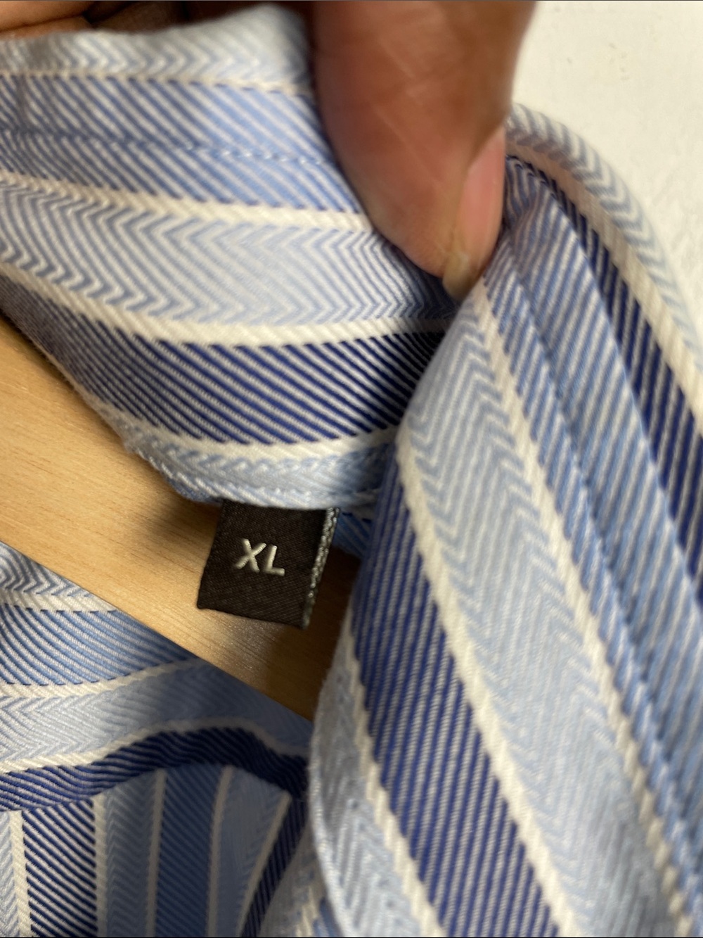 Canali Men's XL Blue Striped Long Sleeve Business Casual Shirt Button-Down Italy - Picture 7 of 8